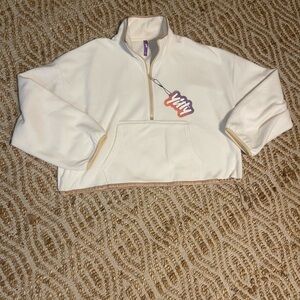 YITTY Cream Half-Zip Sweatshirt NWT